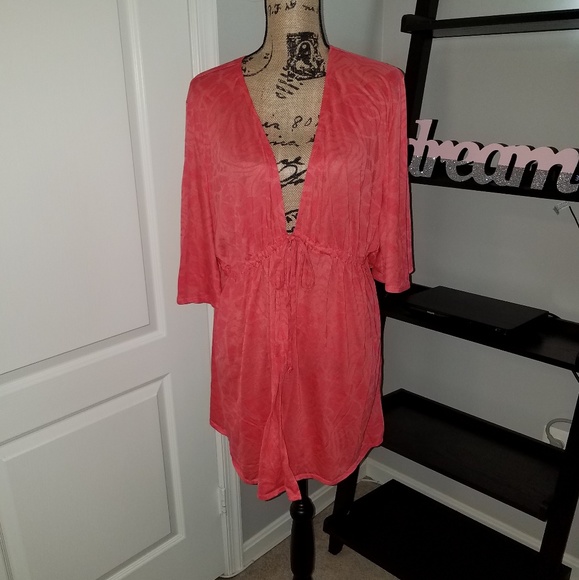 Swim Coverup Drawstring Waist - Picture 2 of 5
